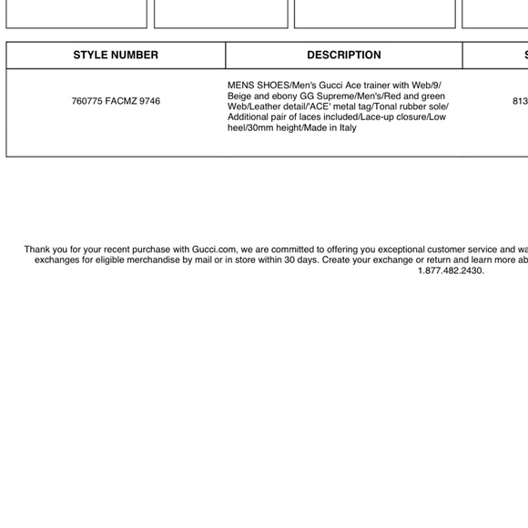 Men’s ‘Ace’ Gucci Shoes size 9 [Real with Receipts !] - Picture 12 of 12